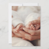 WILLOW Minimalist Newborn Two Photo Announountion Kaart (Achterkant)