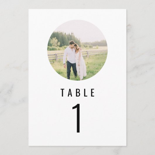 WILLOW Modern minimalist rondetafelnummer Menu (Achterkant)