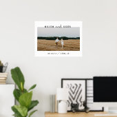 WILLOW Moderne Minimalistische Foto Trouw Welkom Poster (Thuiskantoor)