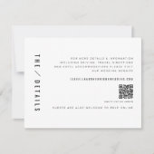 WILLOW Moderne Minimalistische QR-code Huwelijksde Kaart (Voorkant)