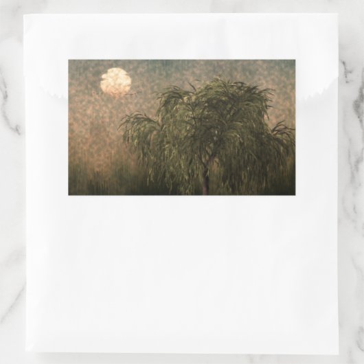 Willow op Sunset Rechthoekige Sticker (Tas)