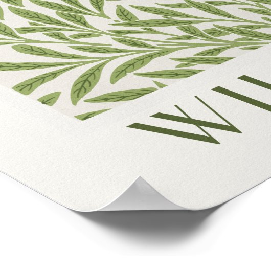 Willow Pattern (1874) door William Morris Poster (Hoek)