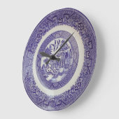 Willow Pattern Bord Effect Clock Grote Klok (Hoek)