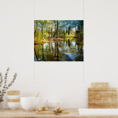 Willow Pond Water Reflection Poster (Keuken)