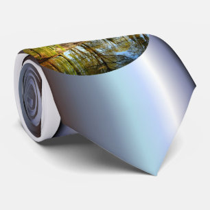 Willow Pond Water Reflection Stropdas