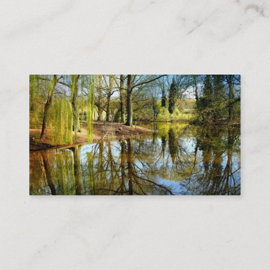 Willow Pond Water Reflection Visitekaartje (Achterkant)