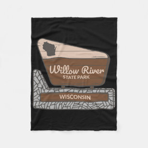 Willow River State Park Wisconsin Welkom Bord Vac Fleece Deken