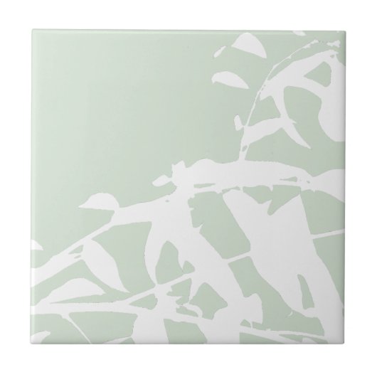 Willow Silhouette Zee Green Bathroom Tegeltje (Voorkant)