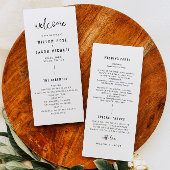 WILLOW Simple Modern Minimalist Wedding Program Menu