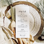WILLOW Simple Moderne Black White-menkkaarten Menu<br><div class="desc">Dit menu kenmerkt een modern handgeschreven manuscriptdoopvont en eenvoudig minimalistisch ontwerp. De eenvoudige zwart-witte kleurencombinatie maakt tot het de perfecte toevoeging aan om het even welke gebeurtenis. Gebruik dit menu voor uw trouwreceptie, vrijgezellenfeest, feestdag, enz. Bewerk de *Meest* formulering om aan uw behoeften te voldoen. Paar met om het even...</div>