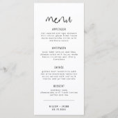 WILLOW Simple Moderne Black White-menkkaarten Menu (Voorkant)