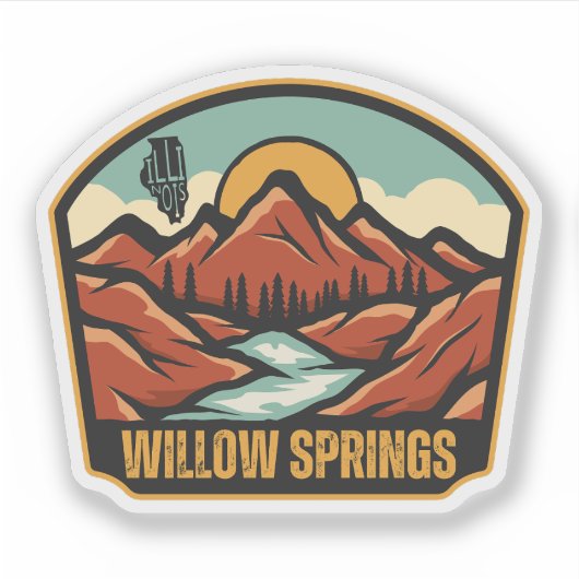 Willow Springs, Illinois Sticker (Voorkant)