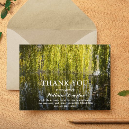 Willow sympathie dank u kaart