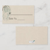 Willow tak op linnen trouwplaats kaarten plaatskaartje (Voorkant / Achterkant)