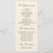 Willow Tree Branches Elegante Trouwprogramma's Programmakaart (Achterkant)