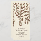 Willow Tree Branches Elegante Trouwprogramma's Programmakaart (Voorkant / Achterkant)