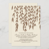 Willow Tree Branches Moderne Huwelijksuitnodiging Kaart (Voorkant / Achterkant)