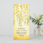 Willow Tree Branches Rustic Lights Wedding Program Programmakaart (Staand voorkant)