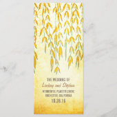 Willow Tree Branches Rustic Lights Wedding Program Programmakaart (Voorkant)