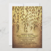 Willow Tree Branches String Lights Huwelijksuitnod Kaart (Voorkant)