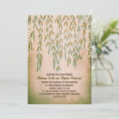 Willow Tree Branches String Lights Huwelijksuitnod Kaart (Staand voorkant)