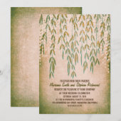 Willow Tree Branches String Lights Huwelijksuitnod Kaart (Voorkant / Achterkant)
