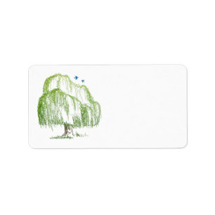 Willow Tree Bruiloft Blank Adresetiketten Etiket