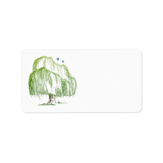Willow Tree Bruiloft Blank Adresetiketten Etiket (Voorkant)