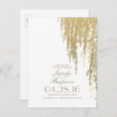 Willow Tree Elegant Bewaar de Datum Aankondigingskaart (Voorkant / Achterkant)