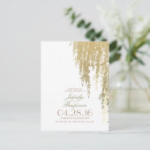 Willow Tree Elegant Bewaar de Datum Aankondigingskaart (Staand voorkant)