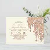 Willow tree elegante outdoor bruiloft uitnodiginge kaart (Staand voorkant)