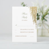 Willow Tree Elegante Trouwantwoord Kaarten RSVP Kaartje (Staand voorkant)