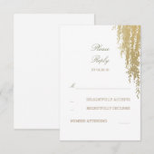 Willow Tree Elegante Trouwantwoord Kaarten RSVP Kaartje (Voorkant / Achterkant)