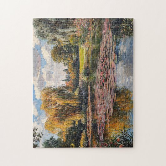 Willow Tree en Lily Pads Landschap Schilderen Legpuzzel (Verticaal)