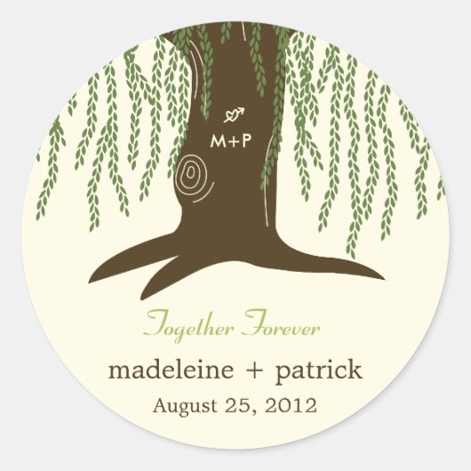 Willow Tree Favor Sticker (Voorkant)