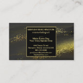 *~* Willow Tree Gold Dust Black Gold Glitter Visitekaartje (Achterkant)