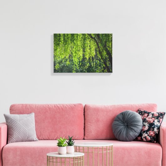 Willow Tree Green-Natuur Canvas Afdruk (Insitu (Woonkamer))