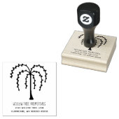 Willow Tree Rustic Business|Familienaam Adres Rubberstempel (Gestempeld)