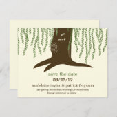 Willow Tree slaat de datumkaart op Save The Date (Voorkant / Achterkant)