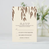 Willow tree takken elegante bruiloft RSVP kaart (Staand voorkant)