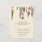 Willow tree takken elegante bruiloft RSVP kaart (Voorkant / Achterkant)