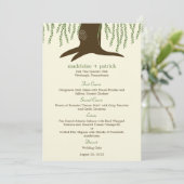 Willow Tree Weddenmenu Card Menu (Staand voorkant)