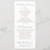 Willow Tree Wedding Programma's (Achterkant)