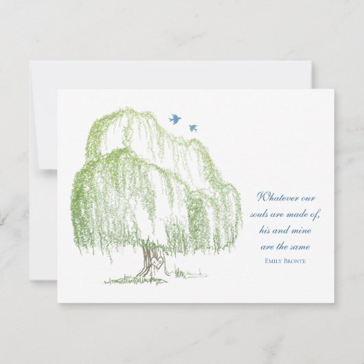 Willow Tree Wedding Save the Date Notice (Achterkant)