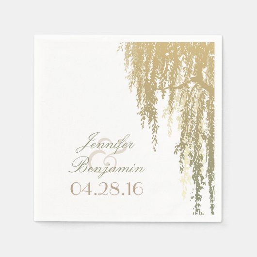 Willow Tree Wedding Servetten (Voorkant)
