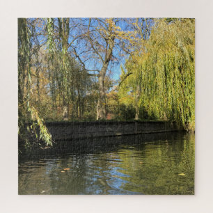 Willow Trees Foto Reflections Square Legpuzzel