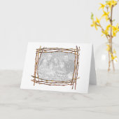 Willow Twig-fotokaart Kaart (Gele Bloem)