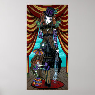 "Willow" Victoriaans Steampunk Circus Faery poster