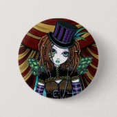 "Willow" Victoriaans Steampunk Circus Fairy Button (Voorkant)