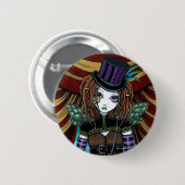 "Willow" Victoriaans Steampunk Circus Fairy Button (Voorkant /achterkant)